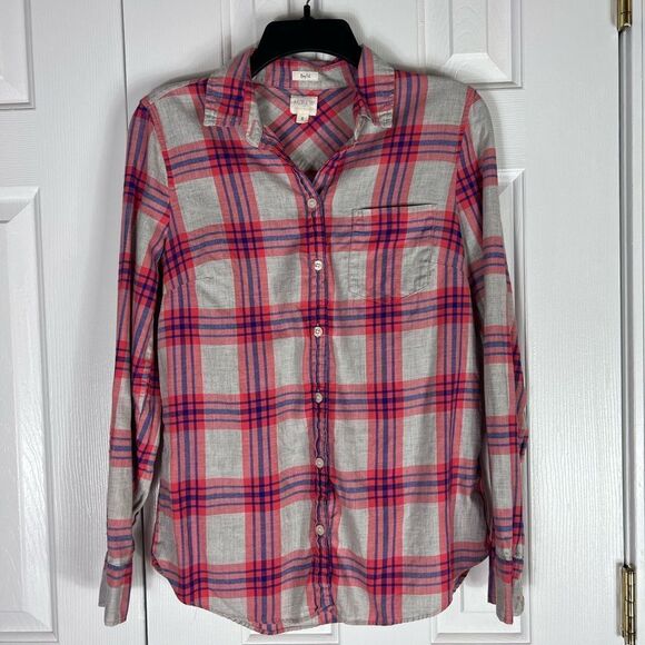Jcrew Womens Plaid Button Down Shirt Size S - Picture 1 of 4